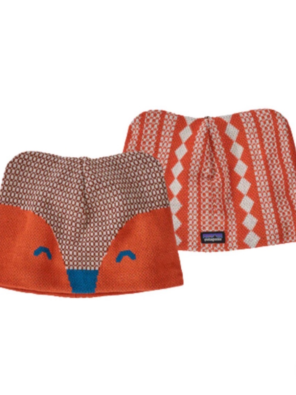 Patagonia Kids Fox Beanie - Orange, Brown, Blue